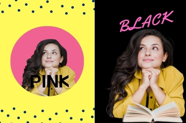 add black background to photo