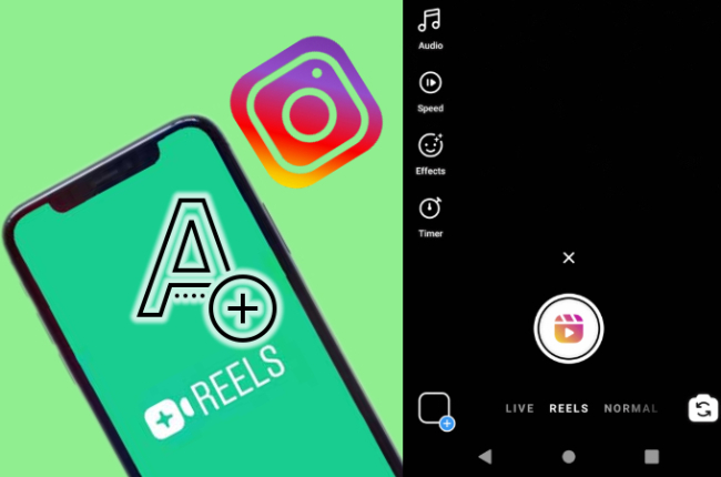 featured image to add text on reels video