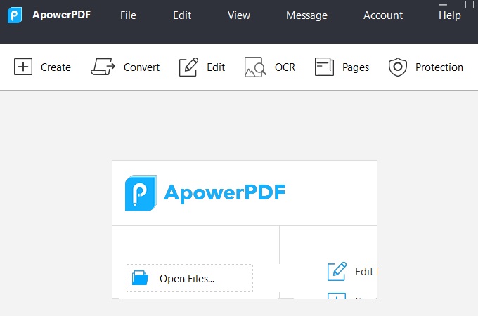 ApowerPDF Home Display