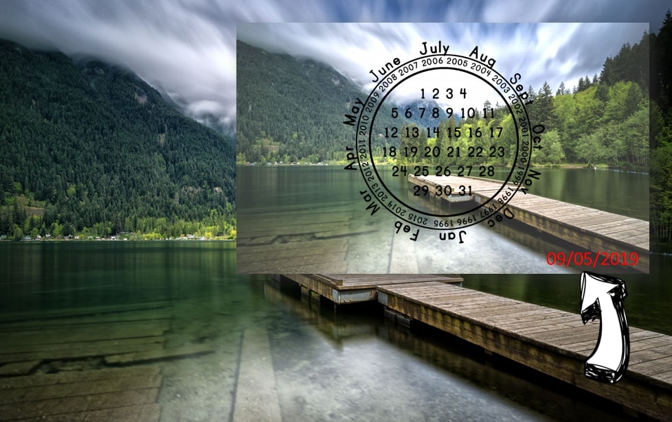 add date to photo featured image