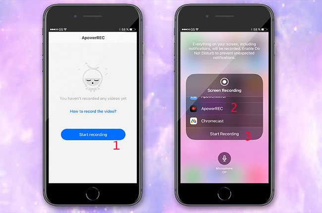 iphone start recording step1