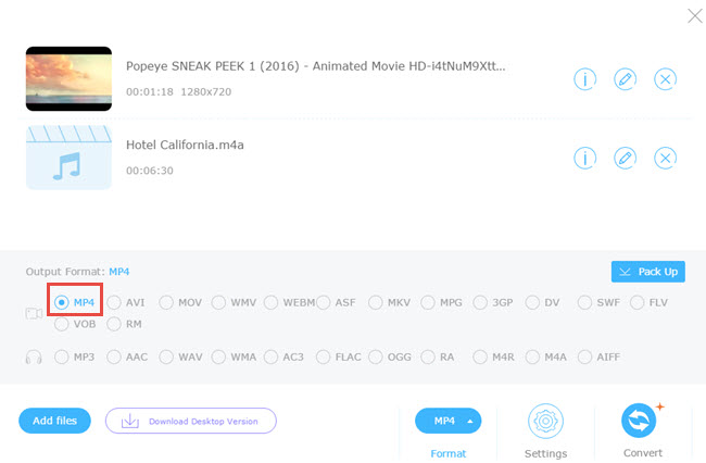 convert iso to mp4 online
