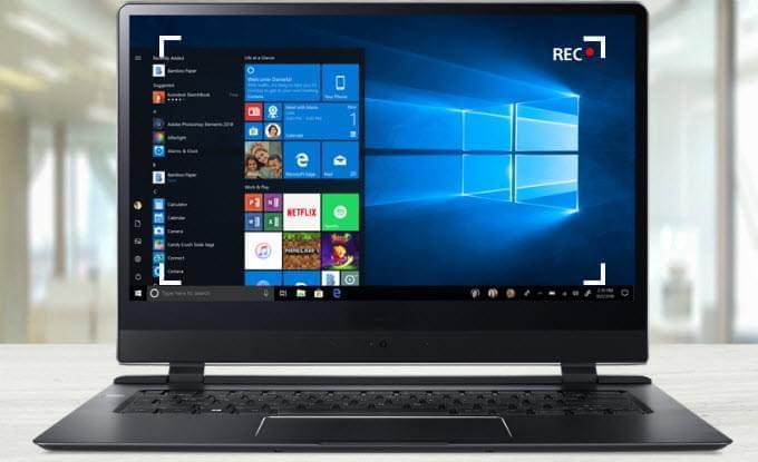 record laptop screen