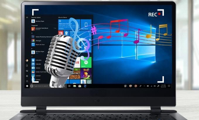 record screen with audio logo