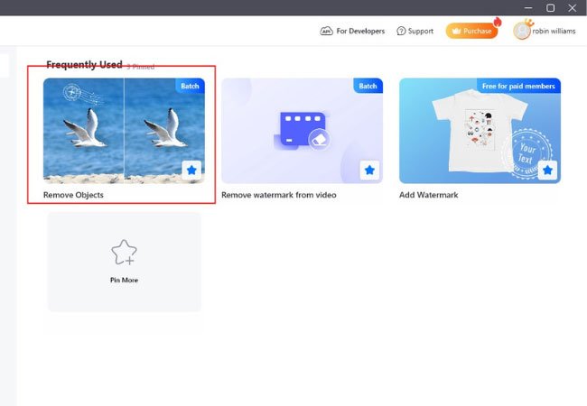 choose remove object