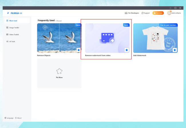 choose remove watermark