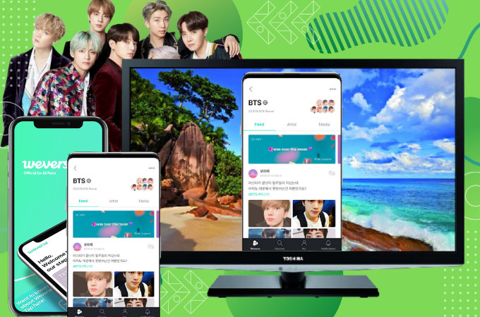 watch weverse video on tv